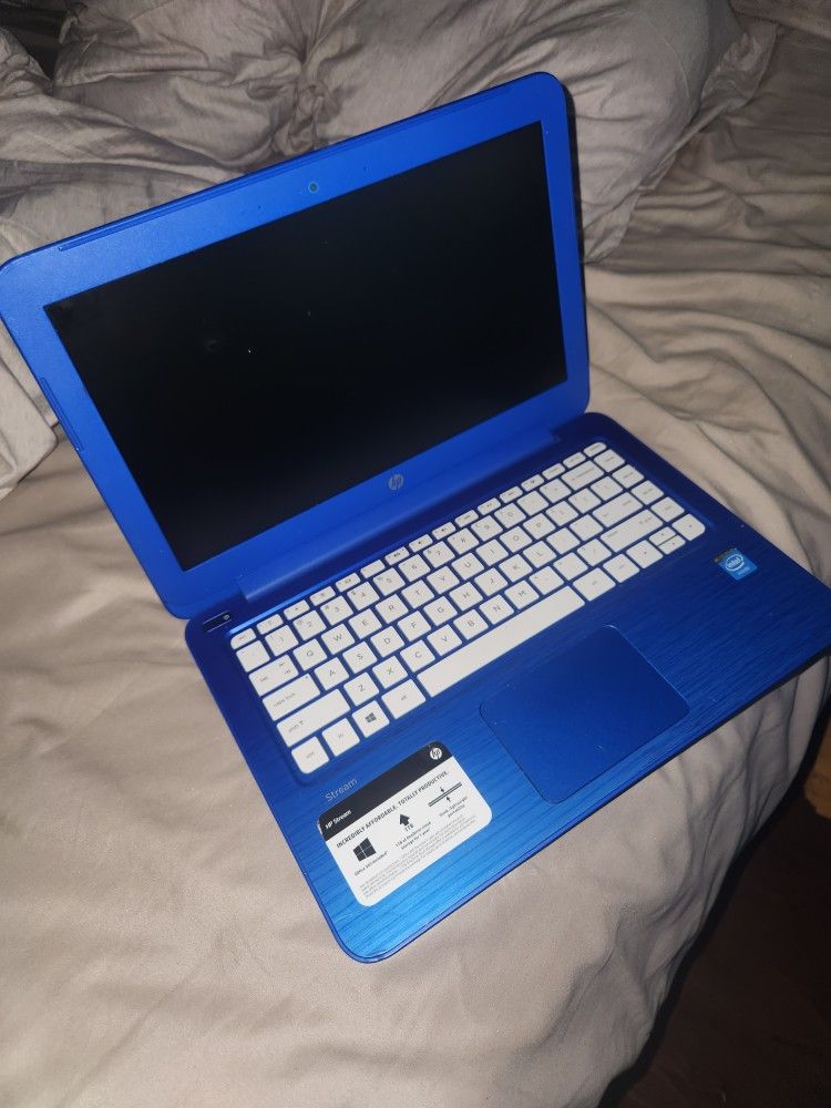 Blue HP Stream Laptop