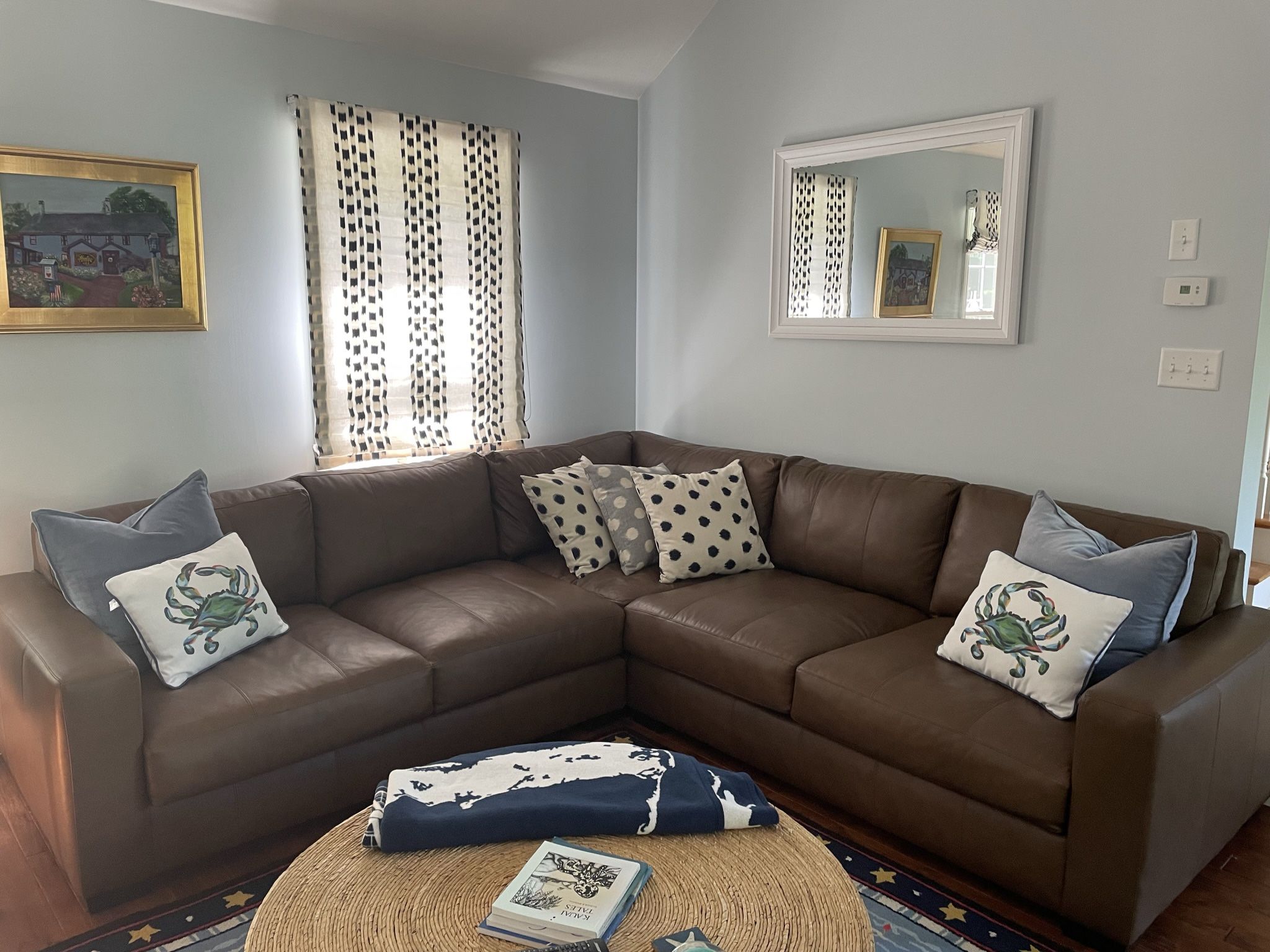 Gorgeous Bernhardt Custom Leather Sectional