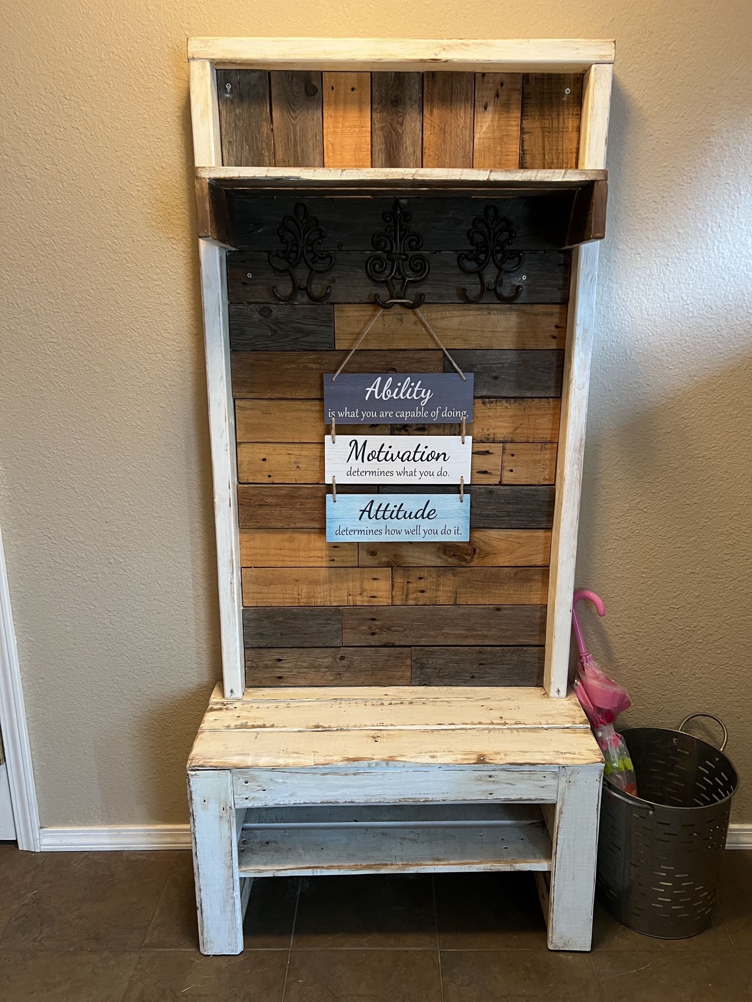Entry Way Bench / Coat Rack
