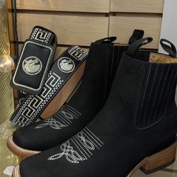 Botines Vaqueros Y Cinto 