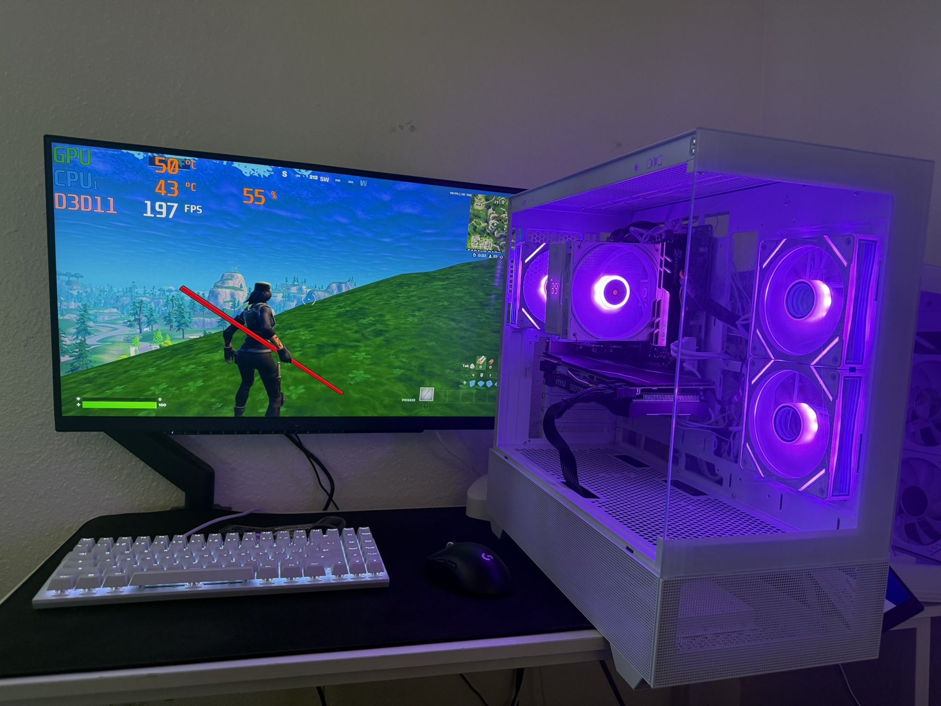 White Gaming Pc Computer Desktop RTX