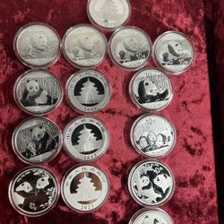 Silver pandas rounds