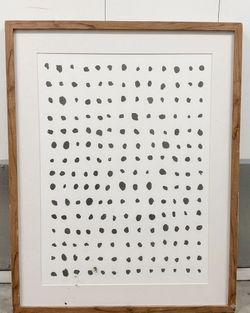 Large Modern Framed Abstract Dot Painting