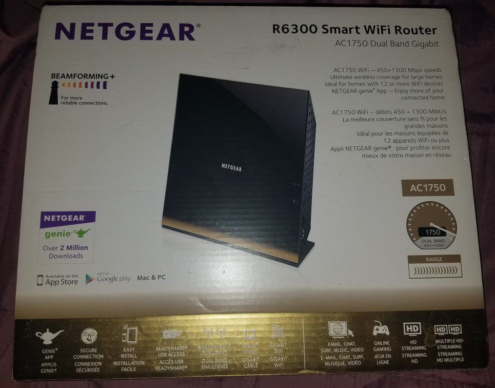 Netgear R6300 Smart Wifi Router AC1750 Dual Band