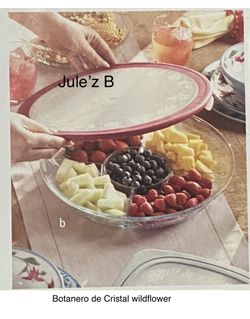 Botanero De Cristal Wildflower Nuevo En Su Caja 