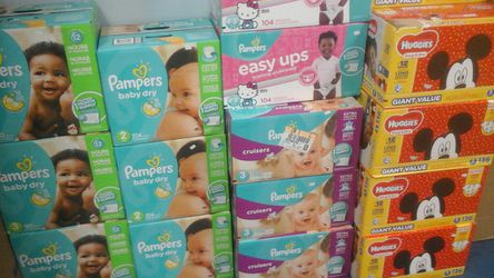 Pampers, $ 35 a box, month supply