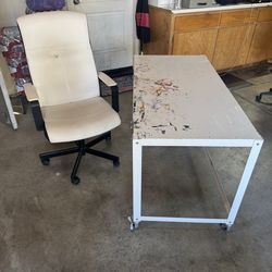 Metal Table with Chair