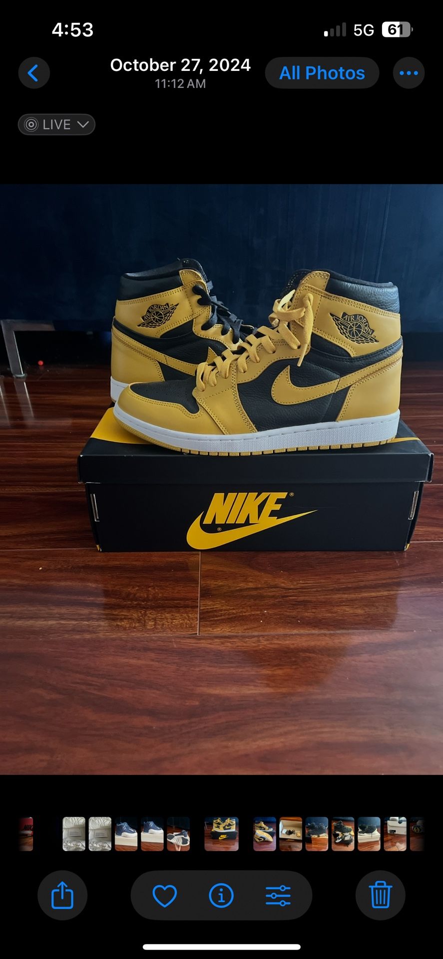 Air Jordan 1 Retro High OG Pollen Size 11 men’s