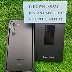 SAMSUNG GALAXY S23 PLUS 128GB UNLOCKED.  DRONE $1 DOWN TODAY REST IN PAYMENTS.NO CREDIT CHECK 