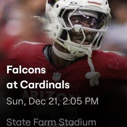 Atlanta Falcons @ Arizona Cardinals 2 Lower Level Aisle Seats With Parking Pass 