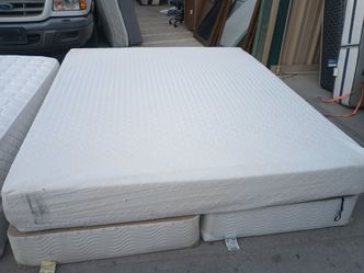 Used California king memory foam mattress and box spring