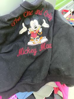 Disney Mickey Mouse Embroidered Black Sweatshirt