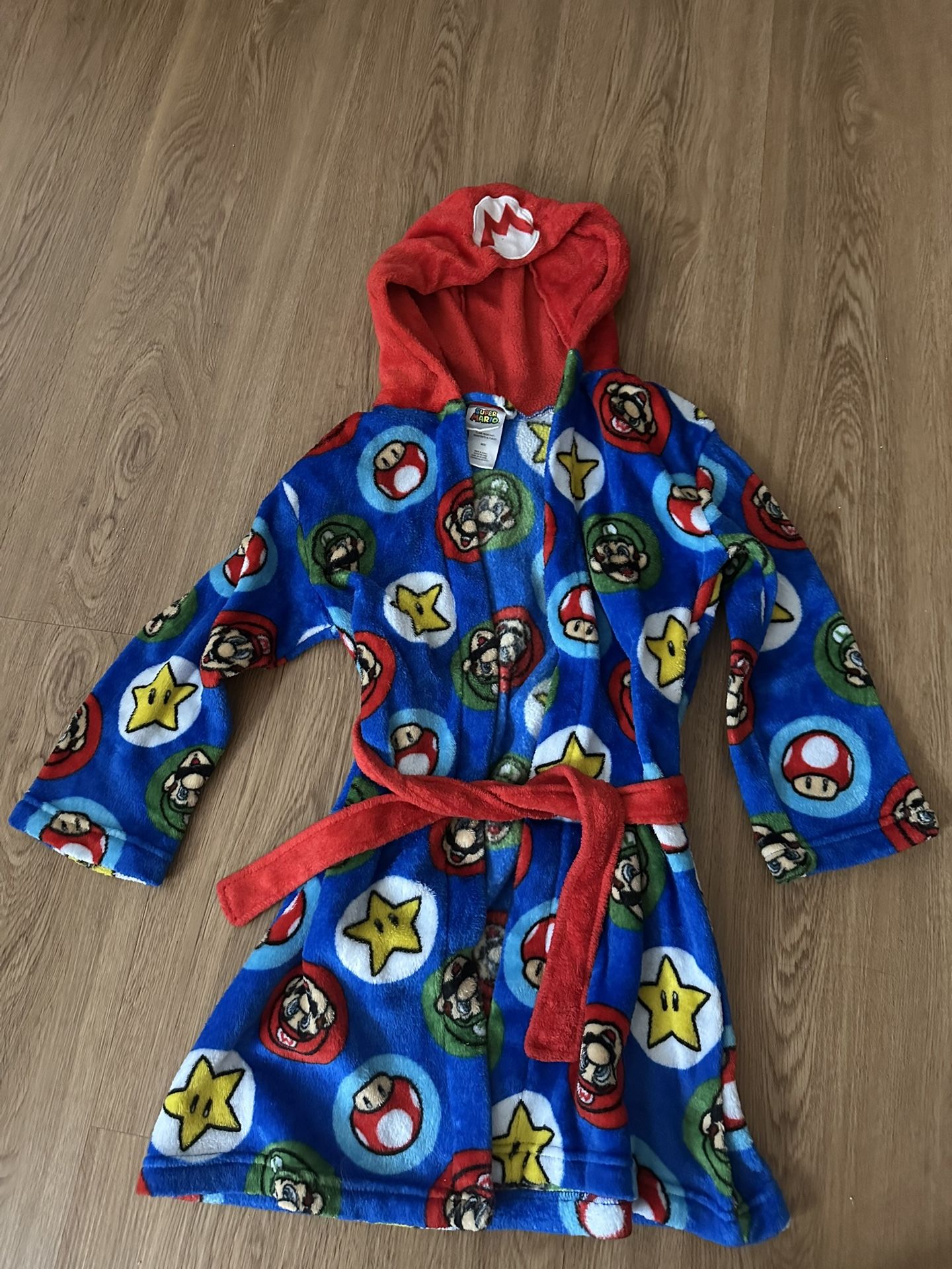 Super Mario Bros. Robe Pajamas Cover Up Bathrobe Boy Girl Luigi Hoodie M (8)