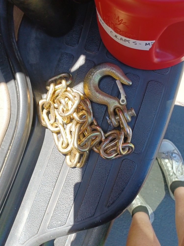 Bronze 15lb Hook Chain 3ft Tie down