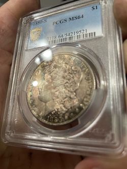 1880-S Morgan Silver Dollar Toner PCGS MS64