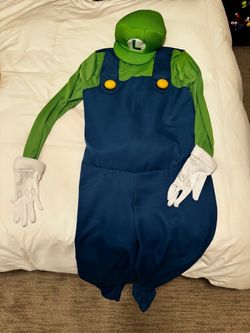 Men’s Luigi Costume - Medium/Large Adult Sizing