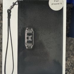 iPhone X Black Wallet Case