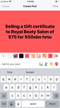 Royals Gift Certificate