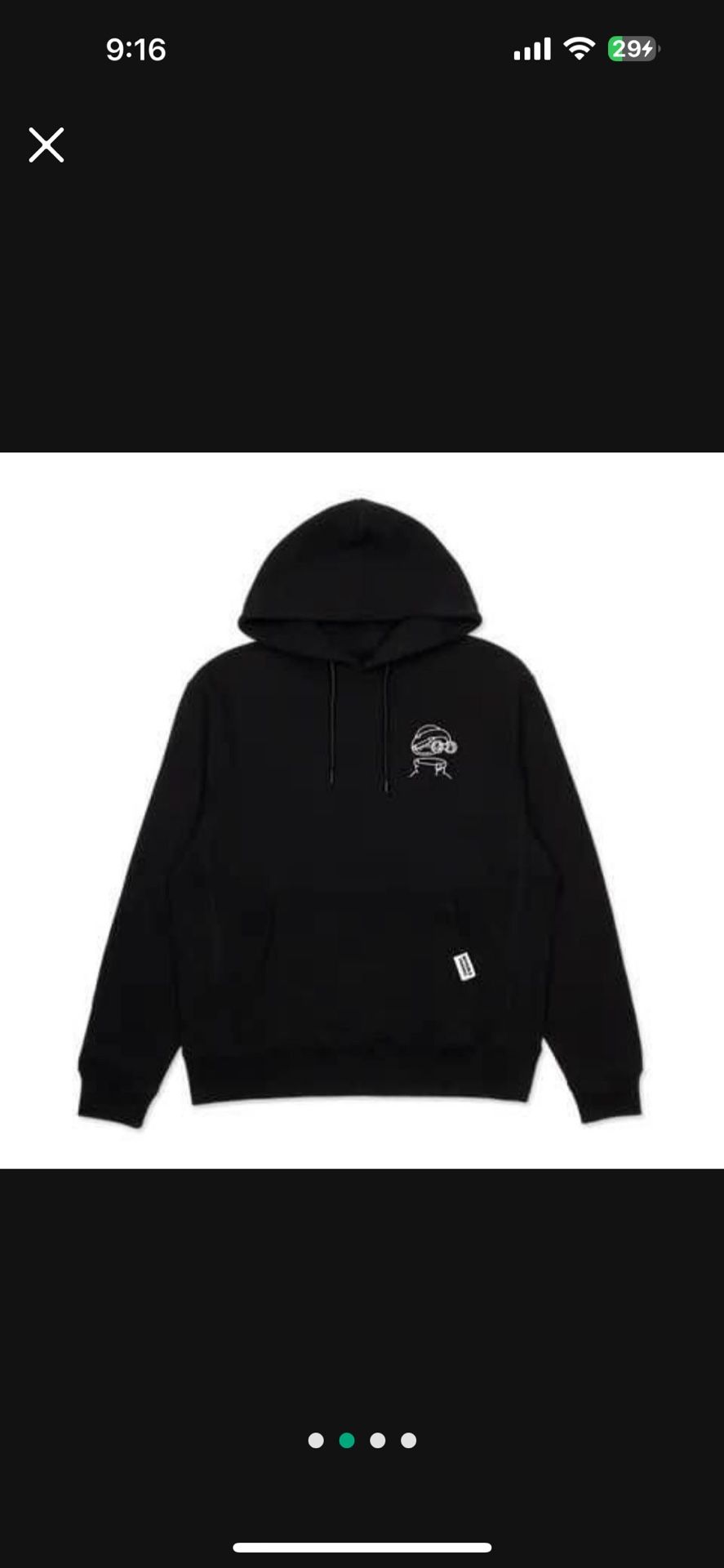 Hoodie black Fits Medium 