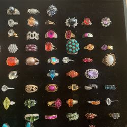 Silver rings sz 6-7 $30 Each