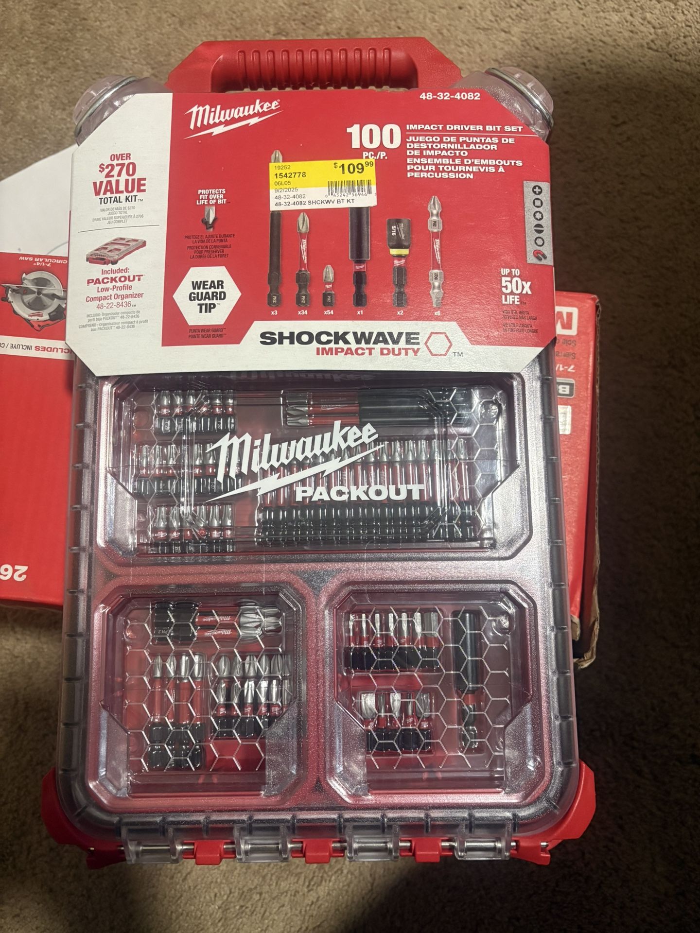 MiIwaukee MPACT DRIVER BIT SET