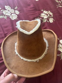Unique real Suede Cowboy Hat