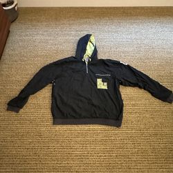 Nike Vintage International 90s Black Nylon Track Jacket Md