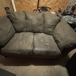 Brown Loveseat Sofa- Delivery Included