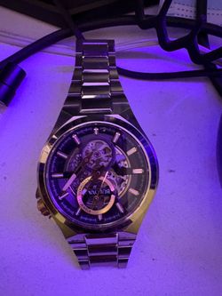 Bulova Automatic Skeleton Watch – Gold Tone – Excellent Condition