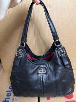 Coach Black Leather Hobo Shoulder Bag