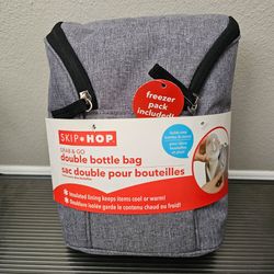 Skip Hop Baby Bottle Bag, Grab & Go, Grey Melange, 6.75x3.5x9 Inch (Pack of 1)