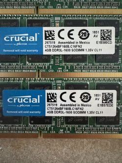 Crucial 4gb Ddr3l Memory