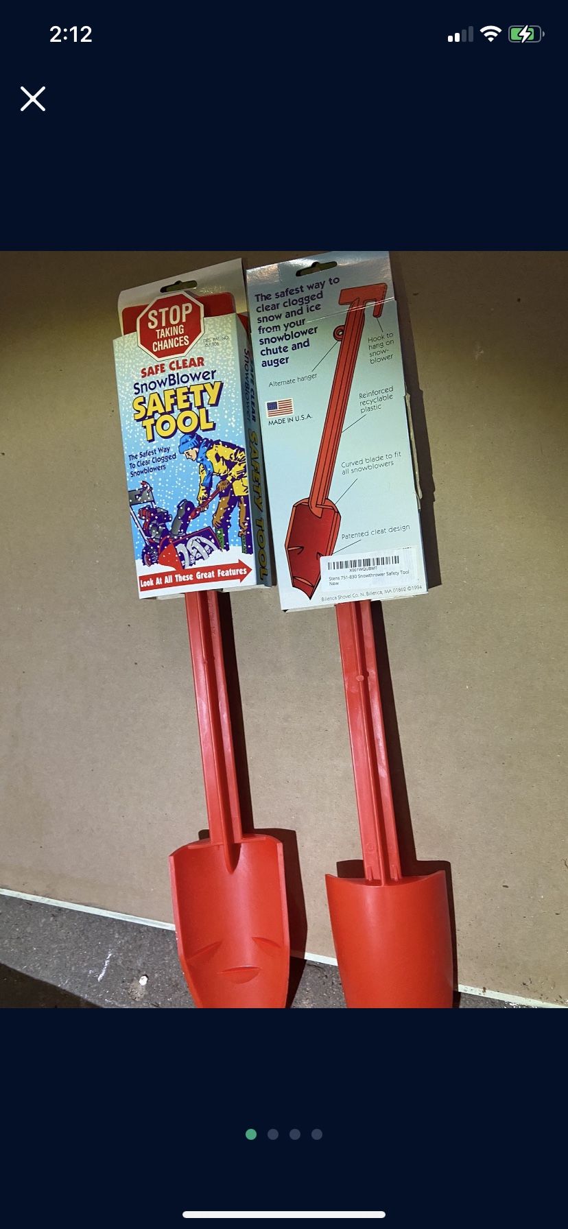 stens made in USA 2 Lot safety snow blower pick thrower clog tool accessory