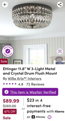 Crystal chandelier, new/unused