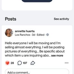 Moving Selling Almost Everything 