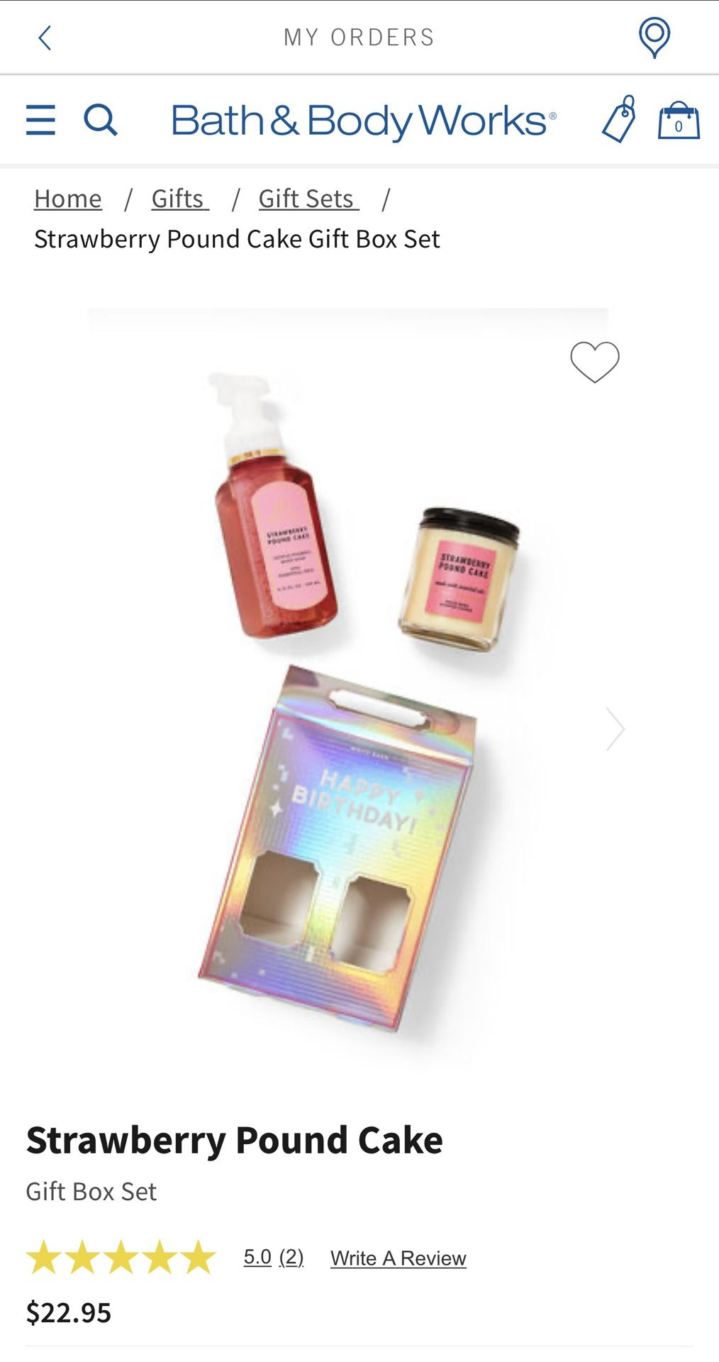 Bath And Body Works Gift Set 