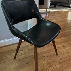 Mid modern century chair, perfect condition dark brown