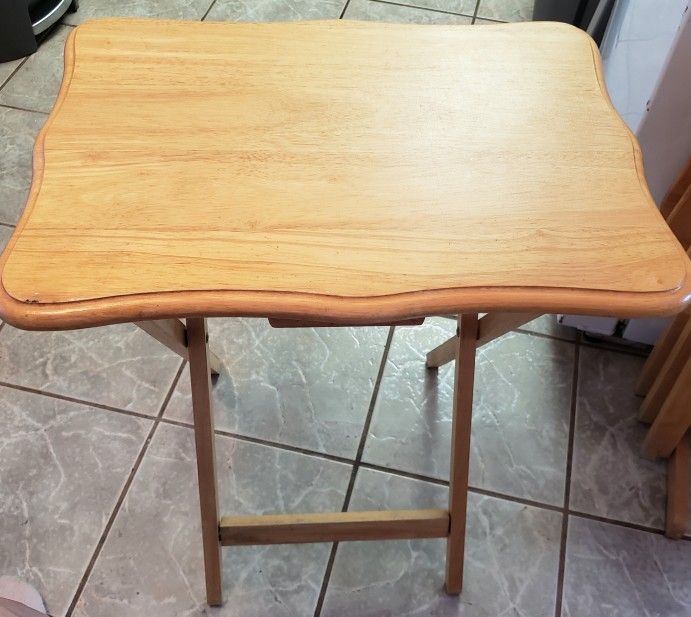 Solid Wood Tray Table Set for Sale in Holiday, FL OfferUp