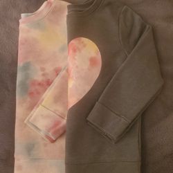 2 Fleece Liner Toddler Sweatshirts 3T