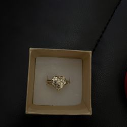 10k Heart Nugget Ring 