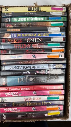 Mega DVD & PC Game Lot of 20 — Cult Movies, British Comedy, Horror & Classics (Kill Bill, Elvira, Monty Python, Harry Potter)