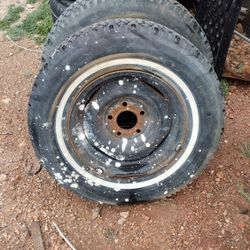 Oldsmobile Car Wheel 80's Steel, Have 2, 5" Lug Dia