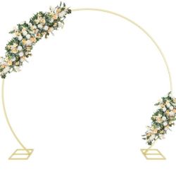 8.7FT Round Backdrop Stand Metal Circle Balloon Arch Frame, Backdrop Stand Arch, Wedding Arches for Ceremony Birthday Party Bridal Graduation Decorati