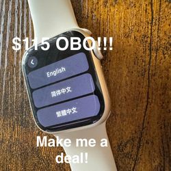 MAKE AN OFFER! Apple Watch Series 8 41mm Starlight PLUS 6 Extra Bands AND charger