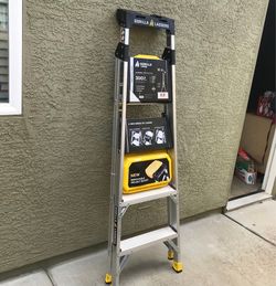 Gorilla 5’5” aluminum 300 lbs capacity dual platform ladder
