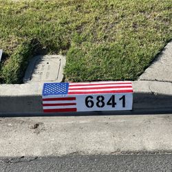 American Flag Curb Address 🇺🇸