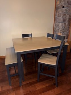 🍽️ Dining Table Set – Table + 4 Chairs + Bench