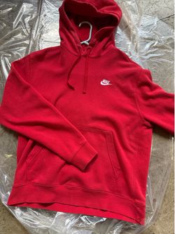 Red Nike hoodie