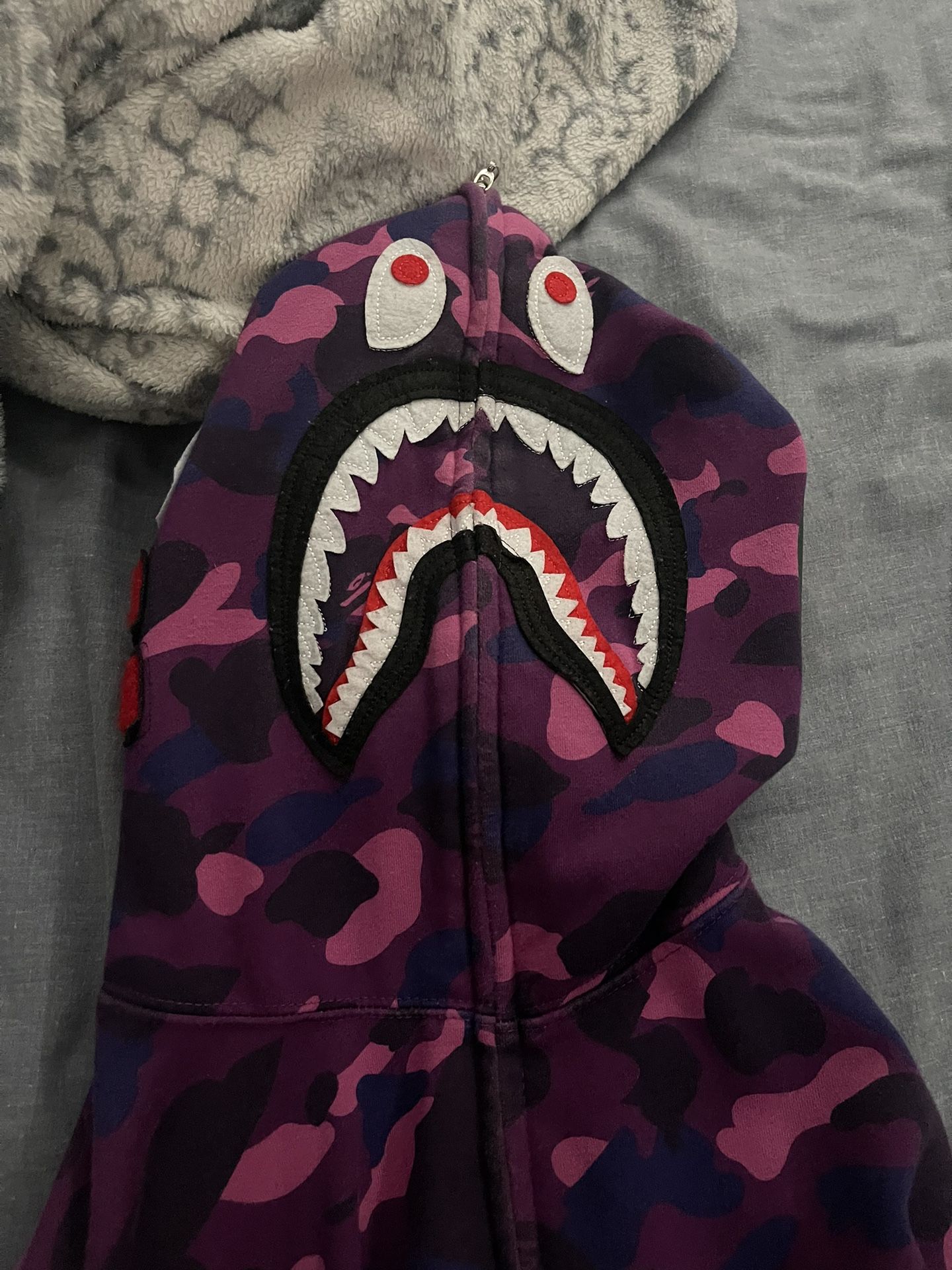 (REAL) Purple Bape  Hoodie Comes With Bag 