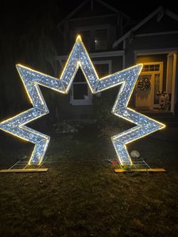 Extra Large LED Holiday Yard Star Decor
